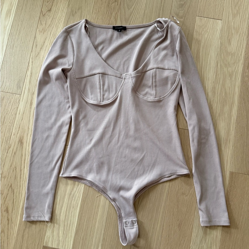 Dynamite Ribbed Bustier Bodysuit